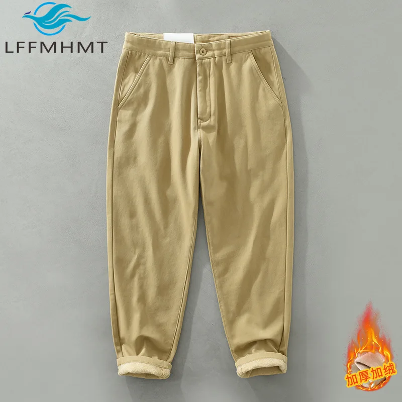 3566 Thicken Fleece Men's Casual Pants Good Quality Loose Casual Straight Leg Japan Style Stylish Pure Cotton Youth Warm Trouser
3566 Thicken Fleece Men's Casual Pants Good Quality Loose Casual Straight Leg Japan Style Stylish Pure Cotton Youth Warm Trouser