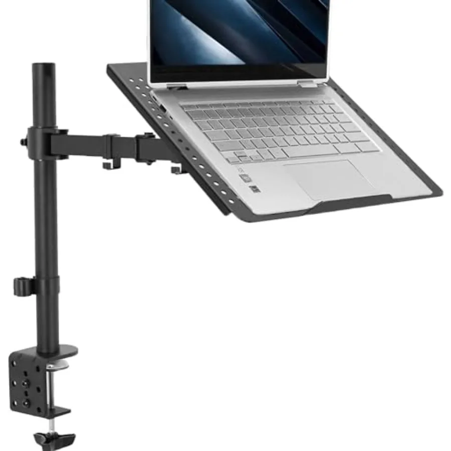 Single Laptop Notebook Stand Fully Adjustable Extension with C-clamp Fits up to 17 inch Laptops Black STAND-V001L
Single Laptop Notebook Stand Fully Adjustable Extension with C-clamp Fits up to 17 inch Laptops Black STAND-V001L