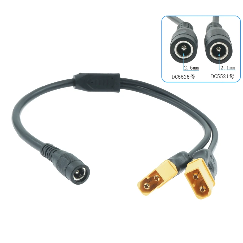 DC5521 female head to XT60H female head lithium battery model aircraft charging cable dc5525 minutes xt60 male head connection
DC5521 female head to XT60H female head lithium battery model aircraft charging cable dc5525 minutes xt60 male head connection