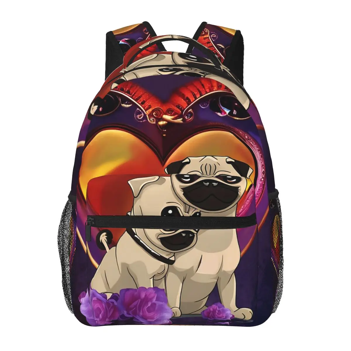 Two Pug Dog And Hearts In Love Student Backpack School Bag Hiking Travel Daypack for Boys Girls Fashion Bookbag Shoulder Bags
Two Pug Dog And Hearts In Love Student Backpack School Bag Hiking Travel Daypack for Boys Girls Fashion Bookbag Shoulder Bags