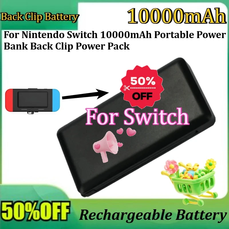 For Nintendo Switch 10000mAh Portable Power Bank Back Clip Power Pack Phone Tablet USB TypeC External Fast Charging Battery Case
For Nintendo Switch 10000mAh Portable Power Bank Back Clip Power Pack Phone Tablet USB TypeC External Fast Charging Battery Case