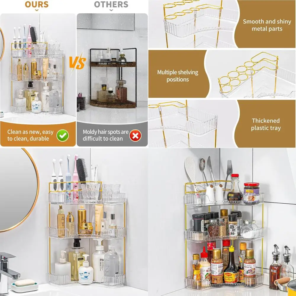 3-Tier Corner Vanity Organizer: Ample Space for Beauty Essentials in Classic White
3-Tier Corner Vanity Organizer: Ample Space for Beauty Essentials in Classic White