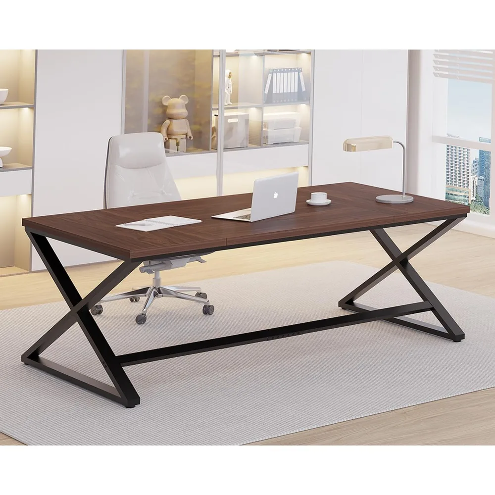 Large Computer Desk, 70.8” Long Home Office Desk for Writing, Modern Simple Executive Work Desk for Study, Wood Metal Double PC 
Large Computer Desk, 70.8” Long Home Office Desk for Writing, Modern Simple Executive Work Desk for Study, Wood Metal Double PC
