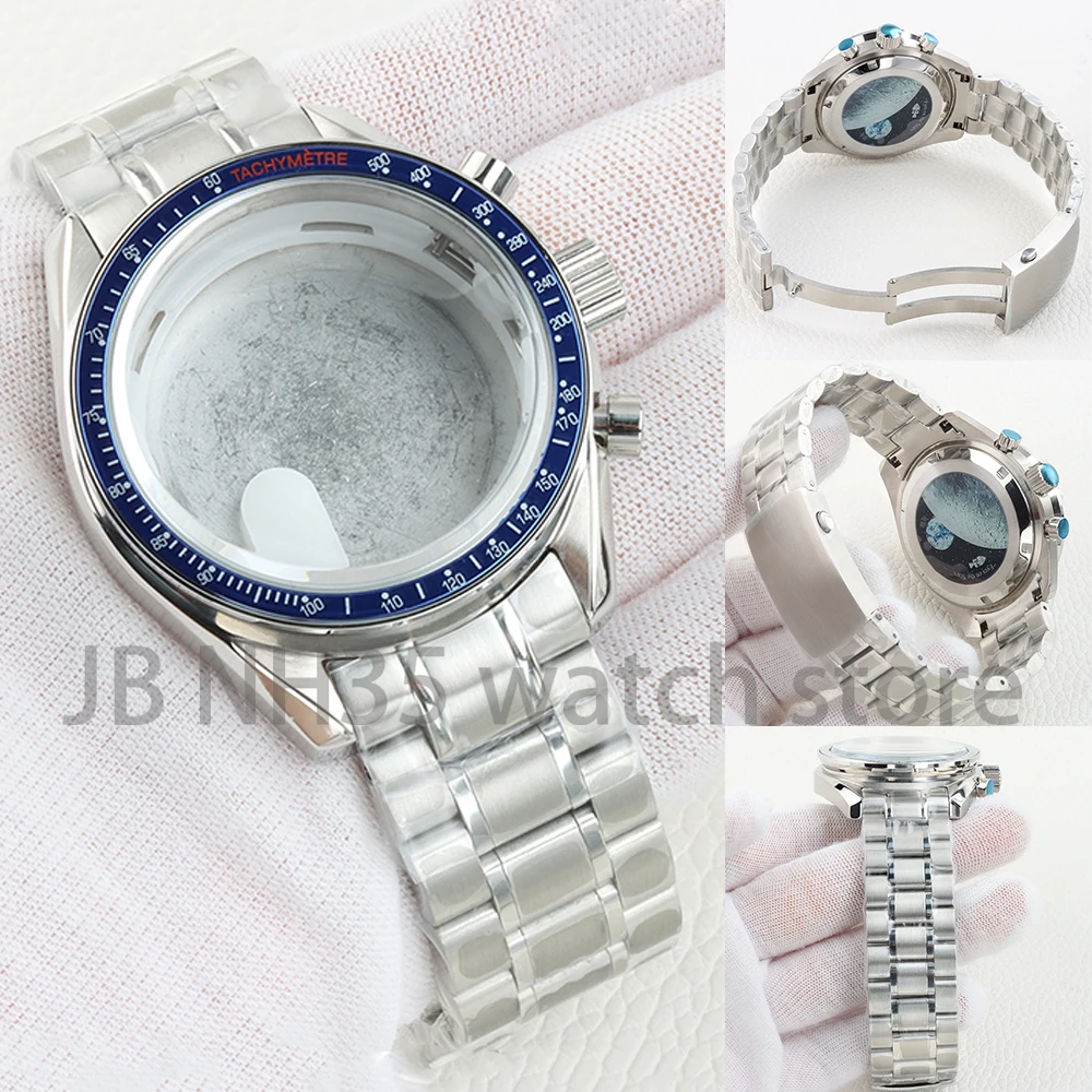 Silver 40mm VK63 Watch Case 20mm 316L Stainless Steel Bracelet for Chronograph VK63 VK64 Movment 32.5mm Dial Waterproof Case
Silver 40mm VK63 Watch Case 20mm 316L Stainless Steel Bracelet for Chronograph VK63 VK64 Movment 32.5mm Dial Waterproof Case