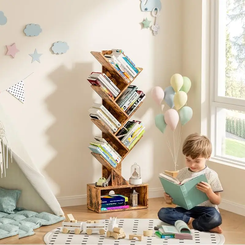 Flycity 6 Tiers Tree Bookshelf with Drawer,Modern Book Storage Organizer,Free Standing Tree Bookcase
Flycity 6 Tiers Tree Bookshelf with Drawer,Modern Book Storage Organizer,Free Standing Tree Bookcase