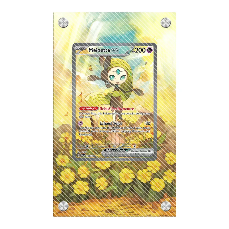 Pokemon Anime Cards Display Ptcg Meloetta Sv11B Keychain Game Collection Expand Art Gifts Self Made Acrylic Protective Case Toys
Pokemon Anime Cards Display Ptcg Meloetta Sv11B Keychain Game Collection Expand Art Gifts Self Made Acrylic Protective Case Toys