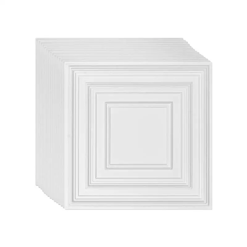 Ceiling Tiles 12-Pack 24 x 24 in PVC Easy Installation White Peg Pattern
Ceiling Tiles 12-Pack 24 x 24 in PVC Easy Installation White Peg Pattern