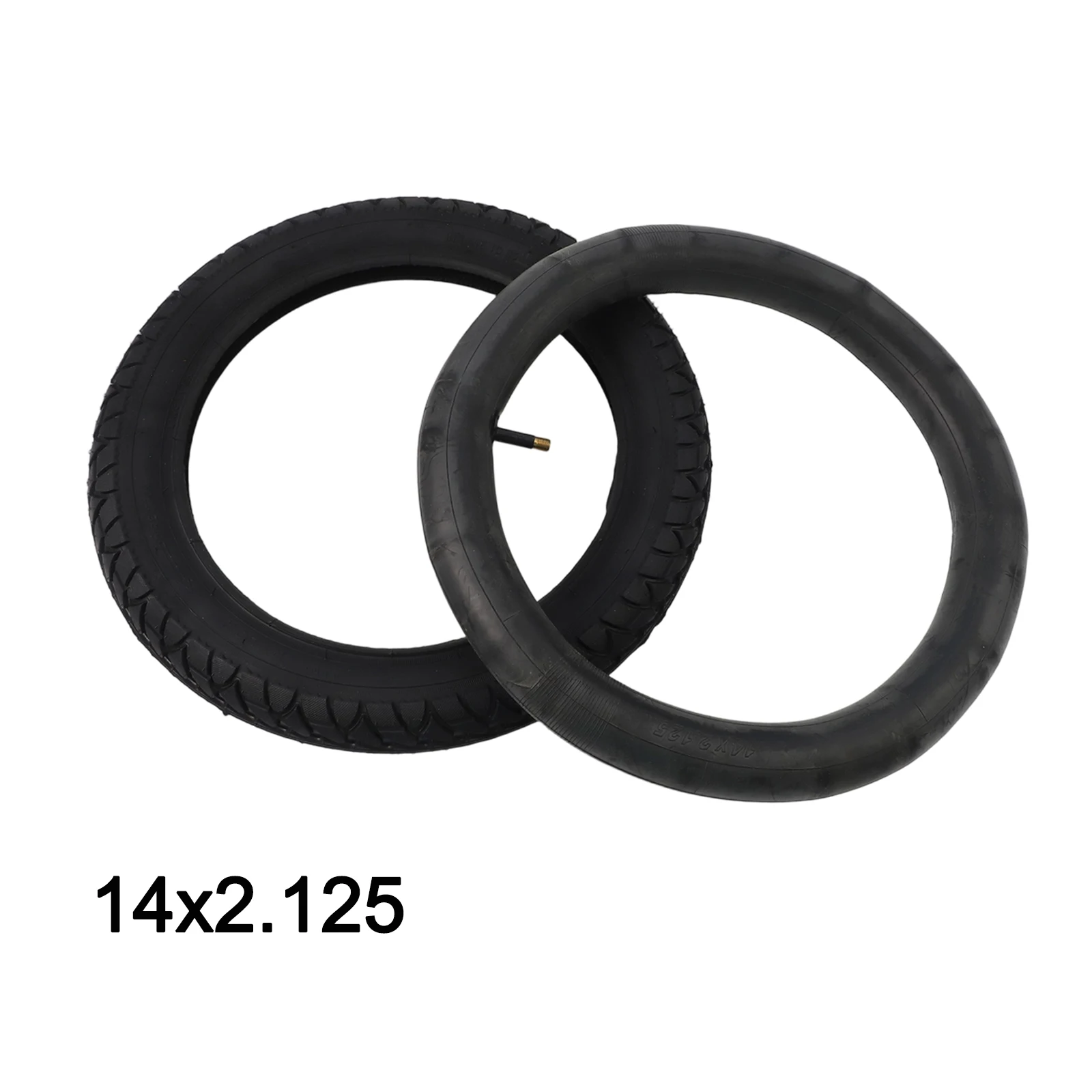 Tire Outer Tire Inner Tube Tube Straight/Bent Value 14x2.125(57-254) Black Not Easy To Deform Rubber Electric Bike
Tire Outer Tire Inner Tube Tube Straight/Bent Value 14x2.125(57-254) Black Not Easy To Deform Rubber Electric Bike