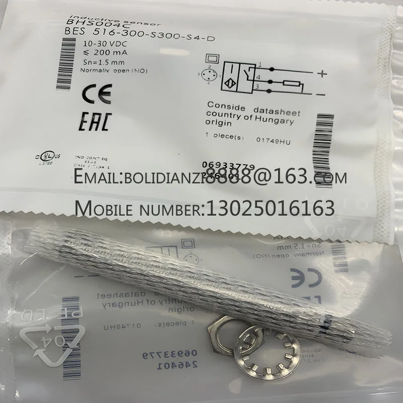 BHS003U BES 516-300-S295/1.500"-S5 Proximity switch sensor, high-temperature resistant sensor
BHS003U BES 516-300-S295/1.500"-S5 Proximity switch sensor, high-temperature resistant sensor