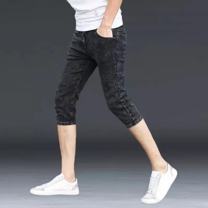 Slim Fit ort Jeans Men's Casual Thin Summer Low Waist Mid-Calf Pants Faionable Youth Sle Zipper Closure Comfortable Fit
Slim Fit ort Jeans Men's Casual Thin Summer Low Waist Mid-Calf Pants Faionable Youth Sle Zipper Closure Comfortable Fit