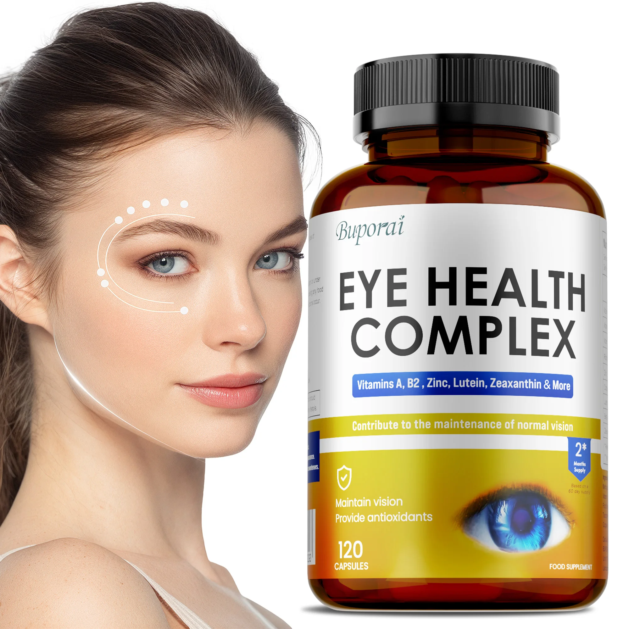 Eye Health Complex - Reduce Fatigue and Dry Eyes, Improve Visual Function, Antioxidant, Enhances Immunity and Energy, Non-GMO
Eye Health Complex - Reduce Fatigue and Dry Eyes, Improve Visual Function, Antioxidant, Enhances Immunity and Energy, Non-GMO