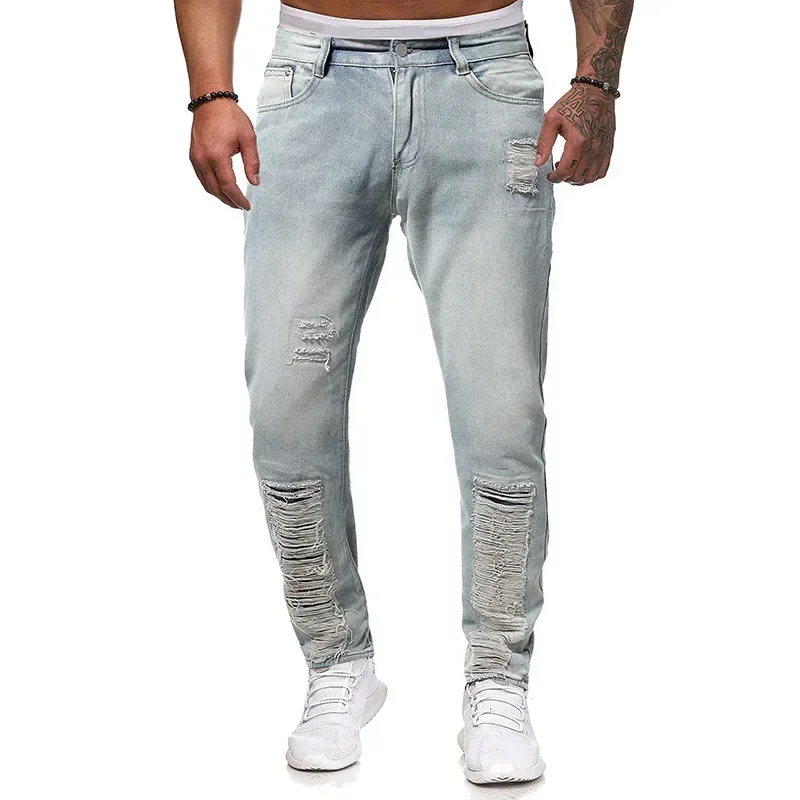 2023 New Men's European and American Slim Fit Personalized Perforated Youth Fashion Casual Jeans
2023 New Men's European and American Slim Fit Personalized Perforated Youth Fashion Casual Jeans
