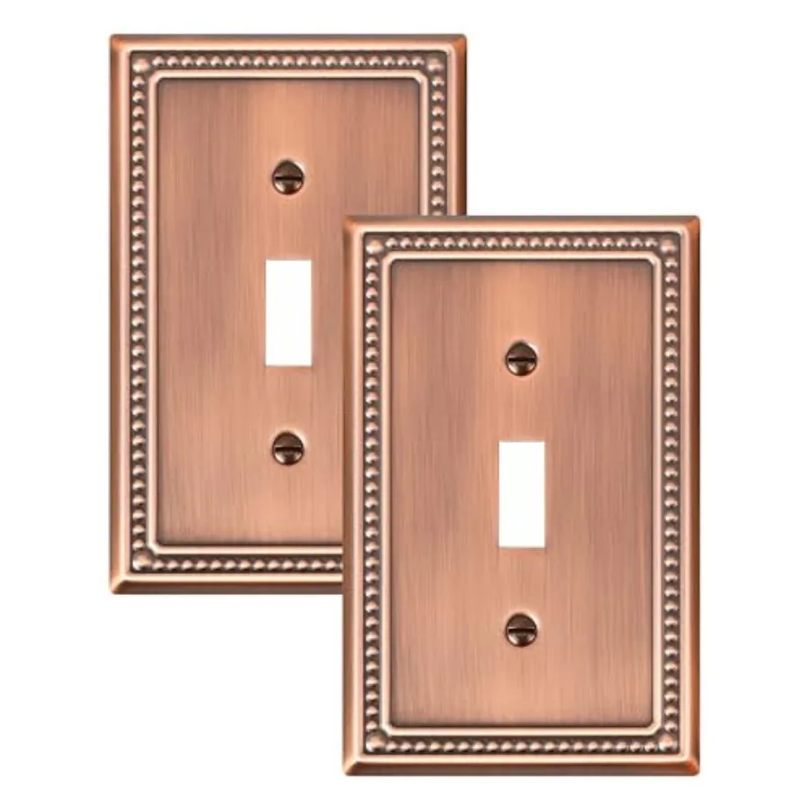 2-Pack Single Toggle Light Switch Cover Plate, Pearls Decorative Switch Plate Covers, 1 Gang Metal Wall Plate, Corrosion Resist
2-Pack Single Toggle Light Switch Cover Plate, Pearls Decorative Switch Plate Covers, 1 Gang Metal Wall Plate, Corrosion Resist