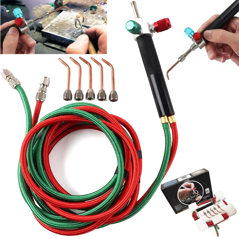 Mini Oxygen Welding Gun Equipped With 5 Models of Welding Nozzle for Jewelry Precious Metal Crafts Welding Acetylene 6300 °F
Mini Oxygen Welding Gun Equipped With 5 Models of Welding Nozzle for Jewelry Precious Metal Crafts Welding Acetylene 6300 °F