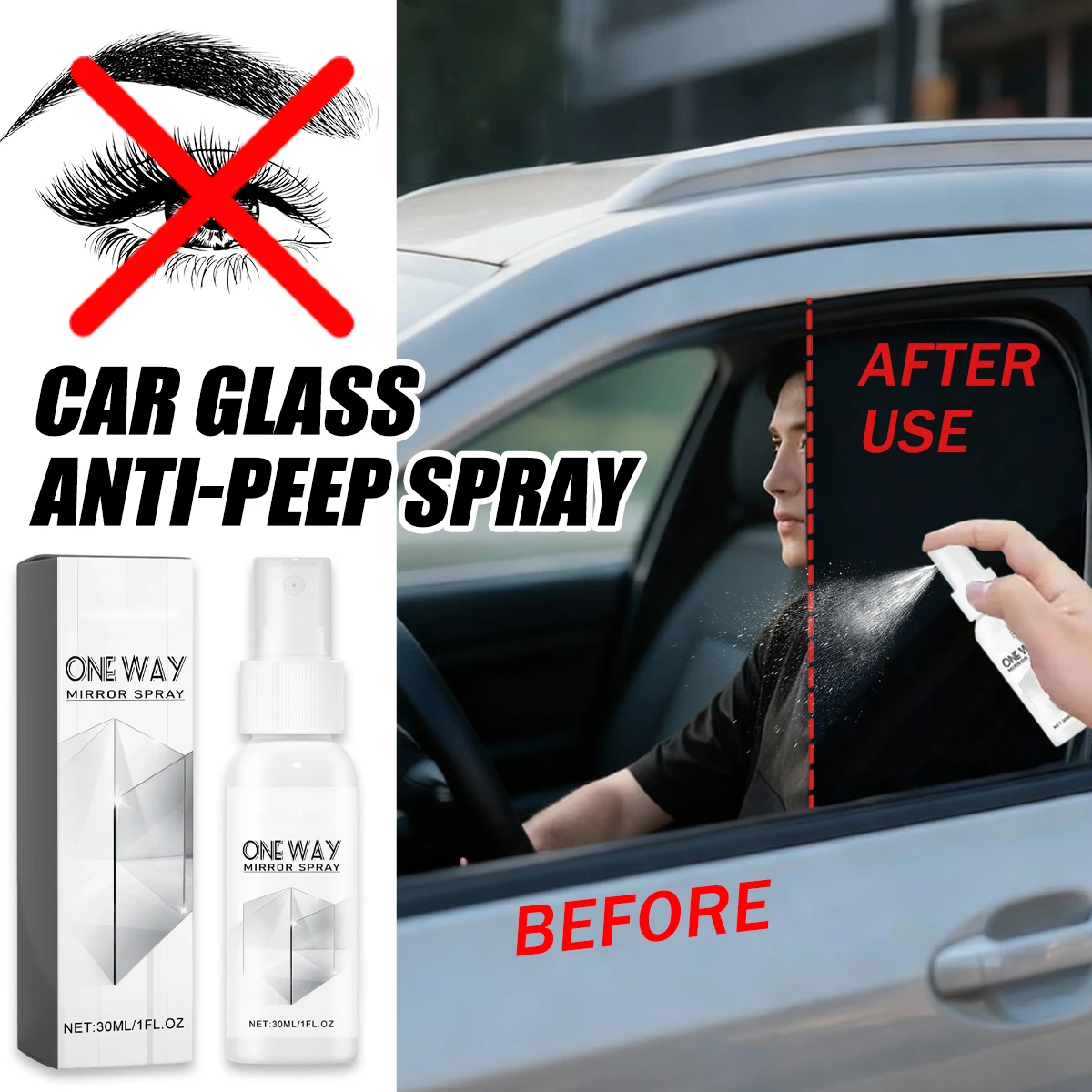 Anti Peeping Glass Cleaning Spray Isolate Glass From Light Dedicated for Privacy Protection in Cars
Anti Peeping Glass Cleaning Spray Isolate Glass From Light Dedicated for Privacy Protection in Cars