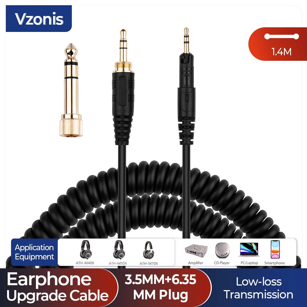 High Quality Audio Cable For Audio Technica ATH-M70x M60X ATH-M50x ATH-M40x Headphone Audio Cable 2.5mm to 3.5mm+6.35mm
High Quality Audio Cable For Audio Technica ATH-M70x M60X ATH-M50x ATH-M40x Headphone Audio Cable 2.5mm to 3.5mm+6.35mm