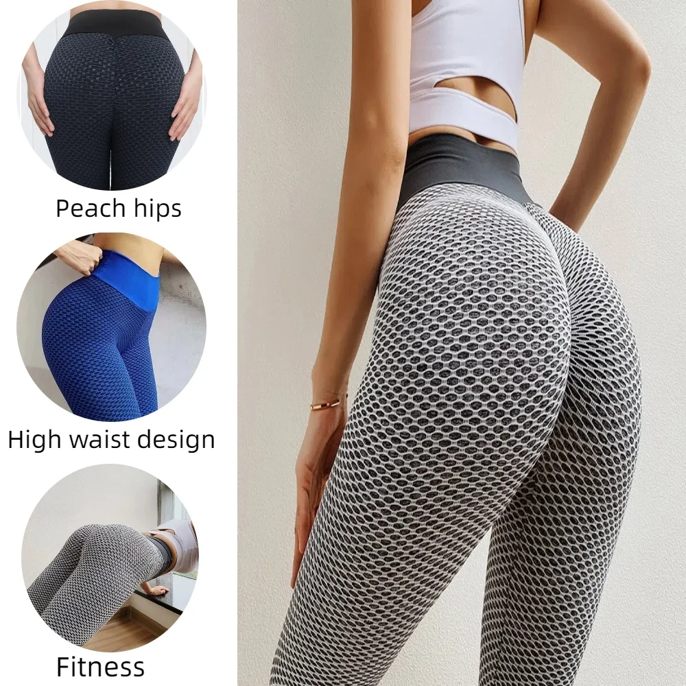 High Waist Honeycomb Yoga Pants Women Seamless Elastic Sports Gym Leggings Push Up Peach Hip Fitness Tights
High Waist Honeycomb Yoga Pants Women Seamless Elastic Sports Gym Leggings Push Up Peach Hip Fitness Tights