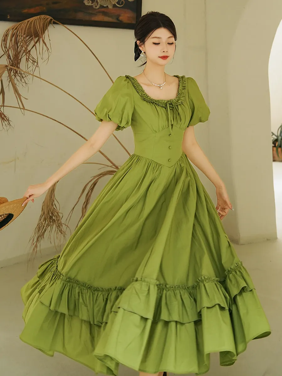 TIYIHAILEY Summer Women Dress Short Puff Sleeve Long Maxi Ladies S-XL Vintage High Waist Green Square Collar Dress 2026 New
TIYIHAILEY Summer Women Dress Short Puff Sleeve Long Maxi Ladies S-XL Vintage High Waist Green Square Collar Dress 2026 New