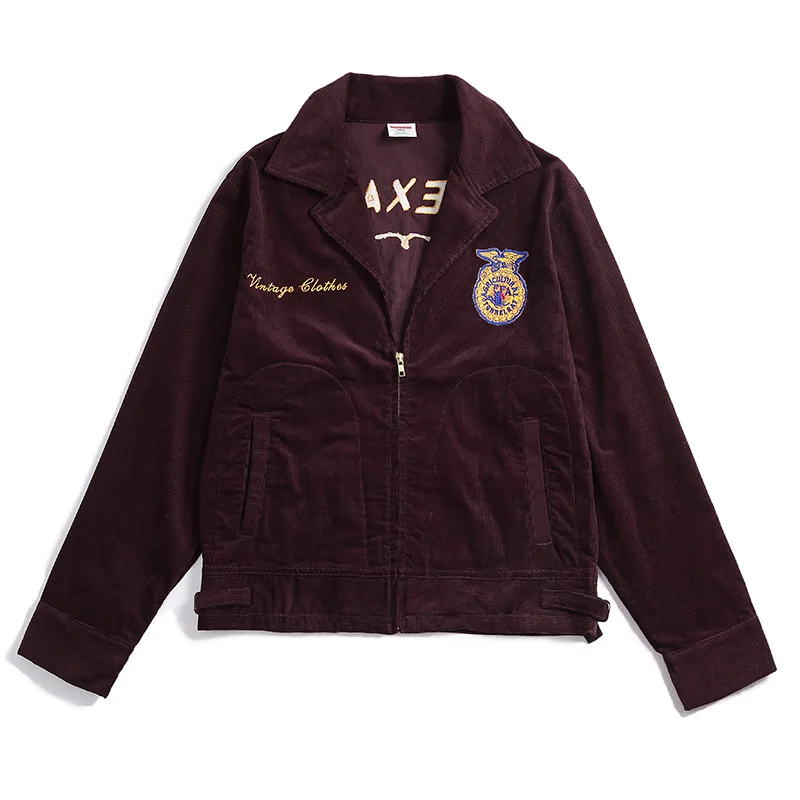 May Kaji American retro tooling jacket youth high-end fashion trend embroidered corduroy jacket for men and women
May Kaji American retro tooling jacket youth high-end fashion trend embroidered corduroy jacket for men and women