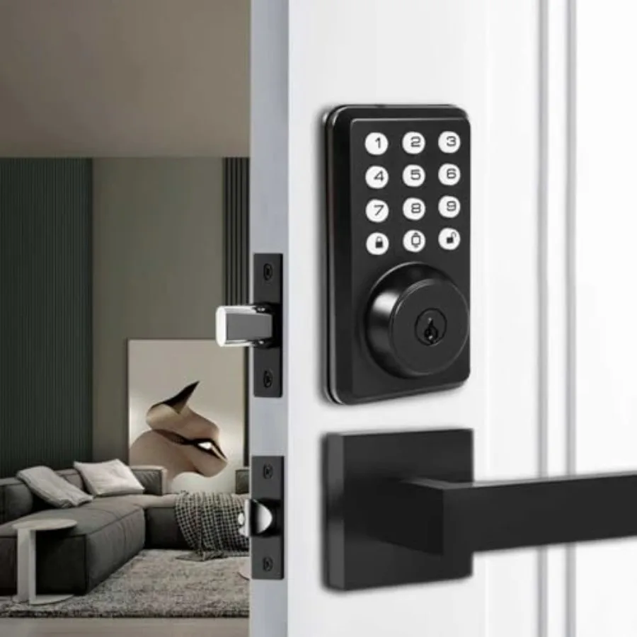 Комплект ручки и замка для входной двери с бесключевым доступом, электронной клавиатурой, голосовым оповещением, автоматической блокировкой и защитой от взлома
Комплект ручки и замка для входной двери с бесключевым доступом, электронной клавиатурой, голосовым оповещением, автоматической блокировкой и защитой от взлома