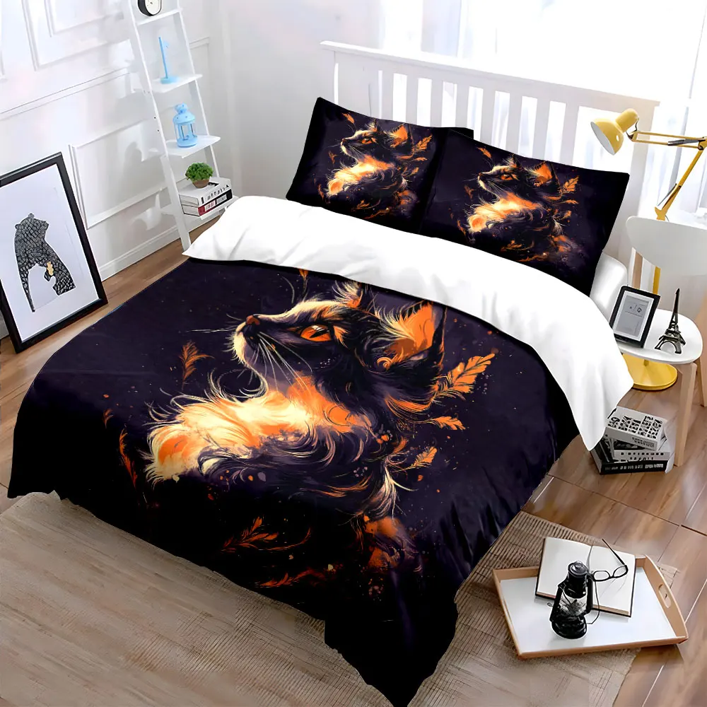 "Artistic Cat Design Set Decor" Bedding Set with 1 Duvet Cover 2 Pillowcases Single Double King Queen, Gift
"Artistic Cat Design Set Decor" Bedding Set with 1 Duvet Cover 2 Pillowcases Single Double King Queen, Gift