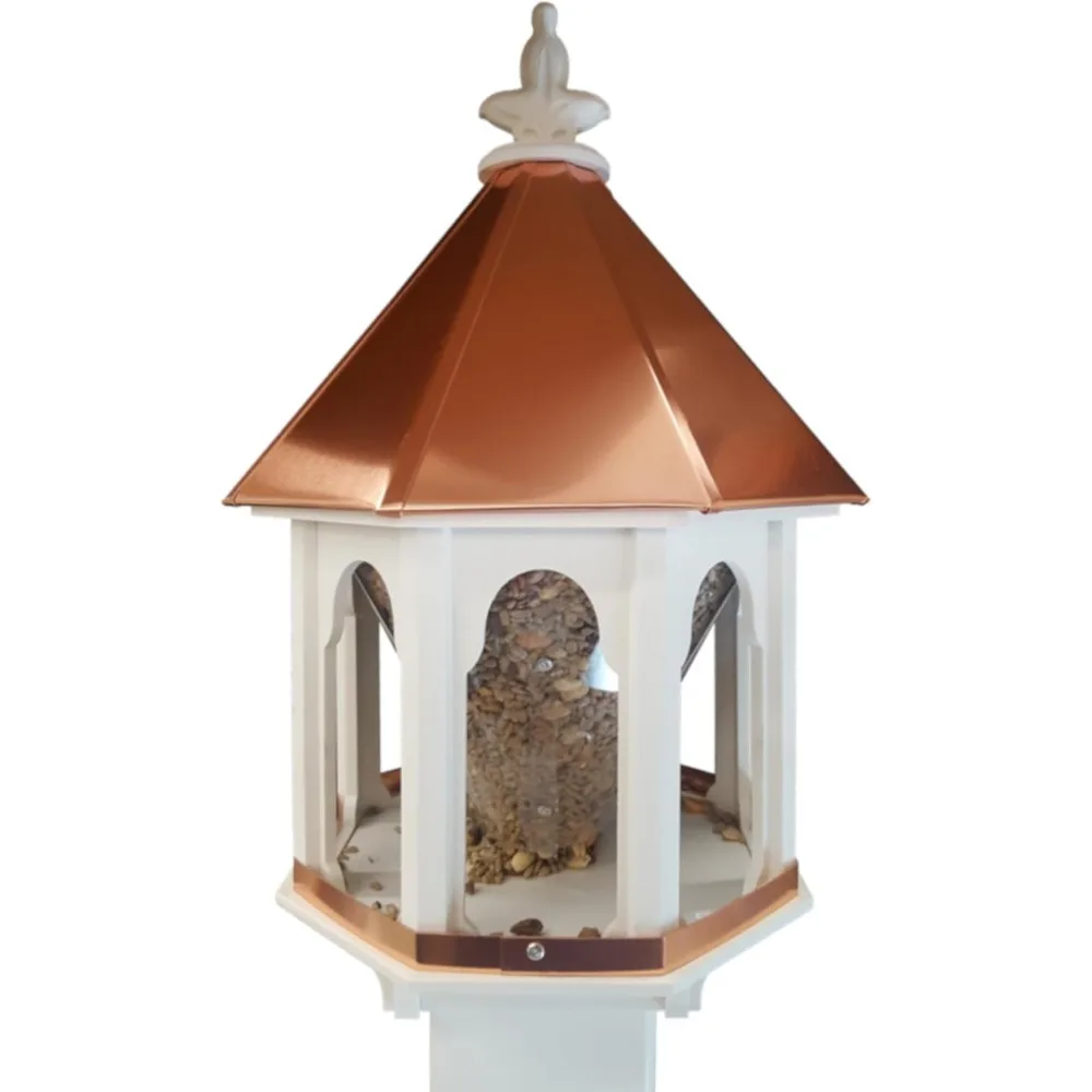Wild Bird Feeder Solid Cellular PVC Clear Copper Roof (F8C) Made in The USA (4" x 4" Mount)
Wild Bird Feeder Solid Cellular PVC Clear Copper Roof (F8C) Made in The USA (4" x 4" Mount)