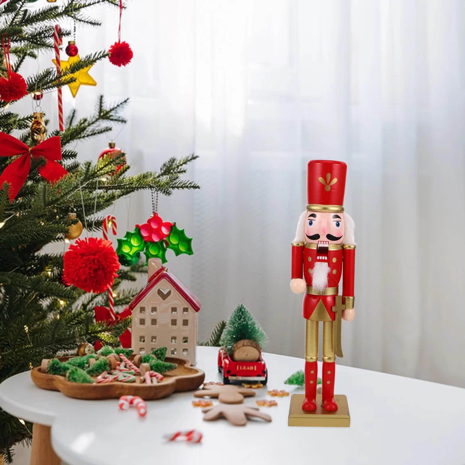 38Cm Style Nutcracker - Wooden Christmas Decor - Sturdy Base Standing Statue for Tabletop Mantel Or Office
38Cm Style Nutcracker - Wooden Christmas Decor - Sturdy Base Standing Statue for Tabletop Mantel Or Office