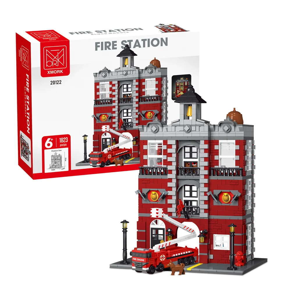 1823pcs MOC Idea City Fire Station Street View Building Blocks Construction Bricks Assembling Model DIY Toys for Boys Gift Set
1823pcs MOC Idea City Fire Station Street View Building Blocks Construction Bricks Assembling Model DIY Toys for Boys Gift Set
