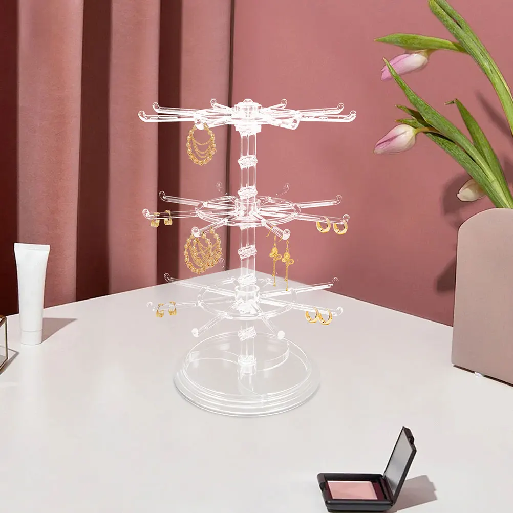 2 Pcs Rotating Jewelry Rack Organizer for Women Bracket Ring Plate Plastic Hair Tie Container
2 Pcs Rotating Jewelry Rack Organizer for Women Bracket Ring Plate Plastic Hair Tie Container