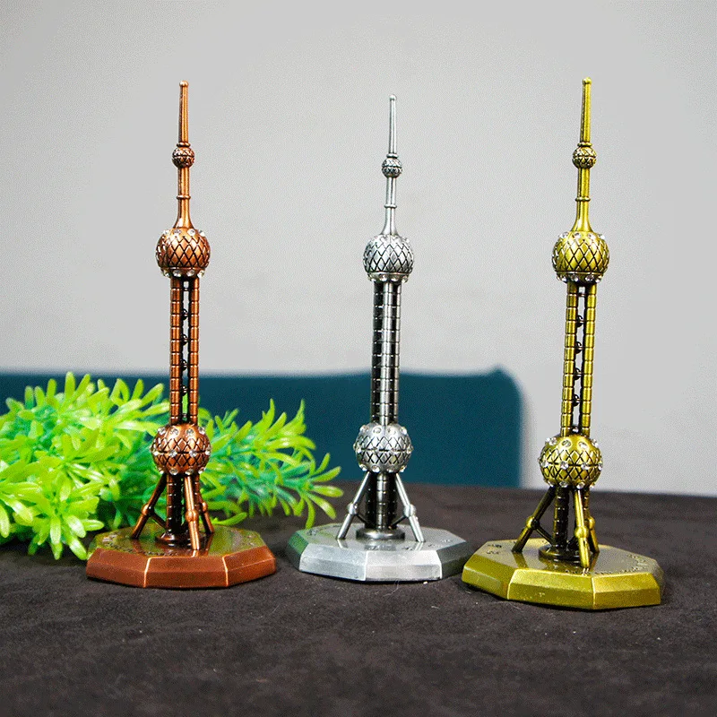 Simple high-end metal knickknacks Shanghai Oriental Pearl TV Tower knickknacks electroplating model travel souvenir knickknacks
Simple high-end metal knickknacks Shanghai Oriental Pearl TV Tower knickknacks electroplating model travel souvenir knickknacks