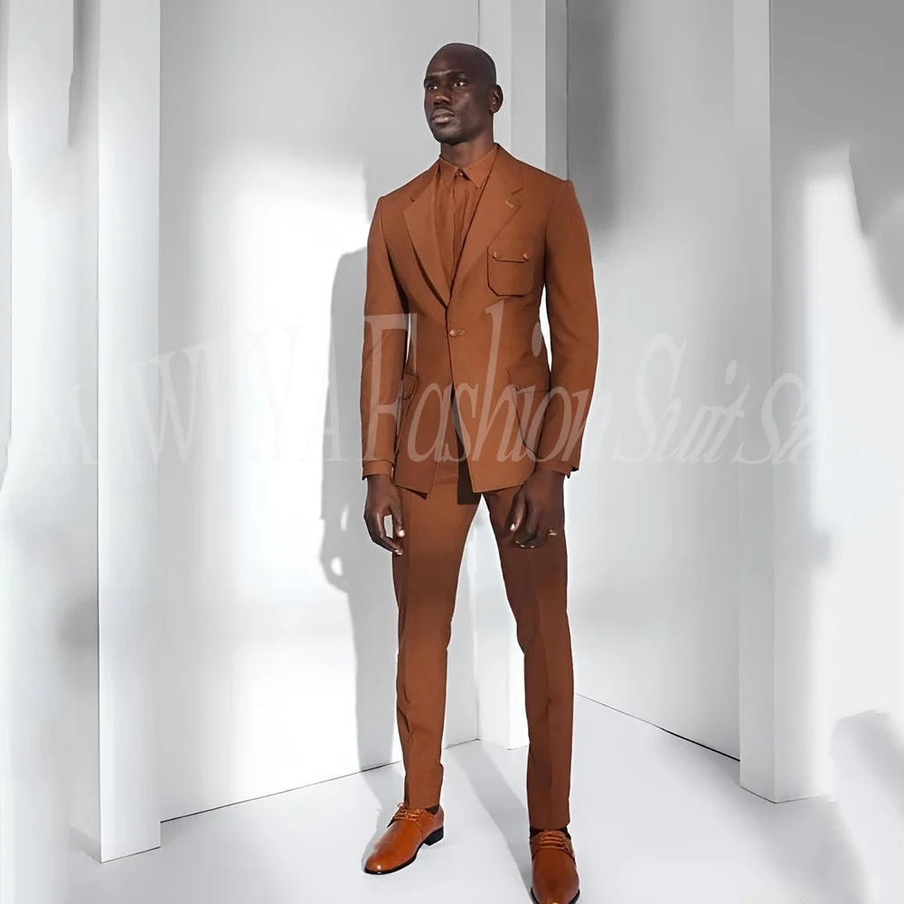 Men's Single Breasted Blazer and Trousers Sets Formal Pantsuits Evening Wedding Tuxedo Solid Color New Style 2 Pcs Customized
Men's Single Breasted Blazer and Trousers Sets Formal Pantsuits Evening Wedding Tuxedo Solid Color New Style 2 Pcs Customized