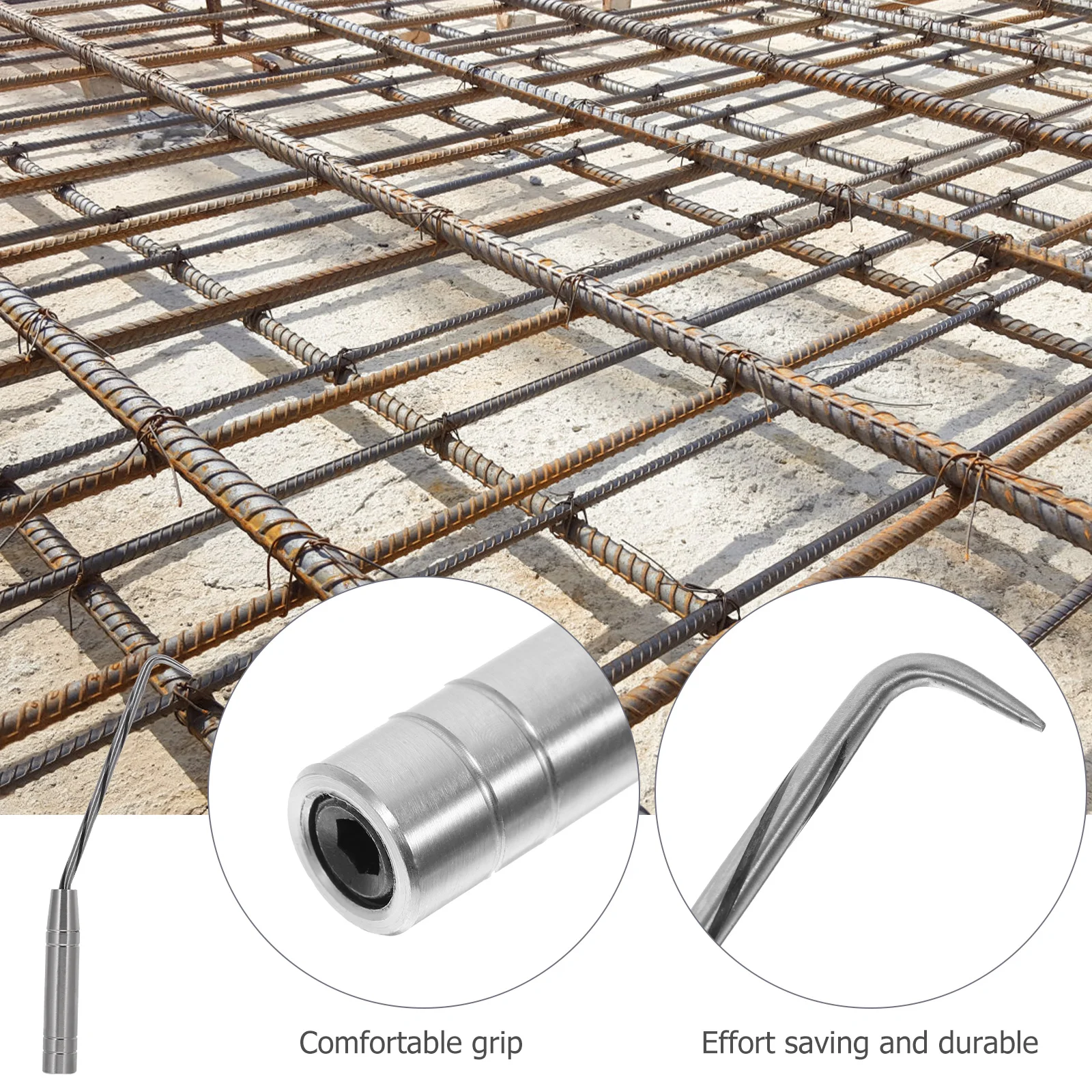Rebar Tie Tool 24cm Cone-Shaped Hook Double Ball Rotation Durable Wire Pull Tie Wire Twisting Fence Tool
Rebar Tie Tool 24cm Cone-Shaped Hook Double Ball Rotation Durable Wire Pull Tie Wire Twisting Fence Tool