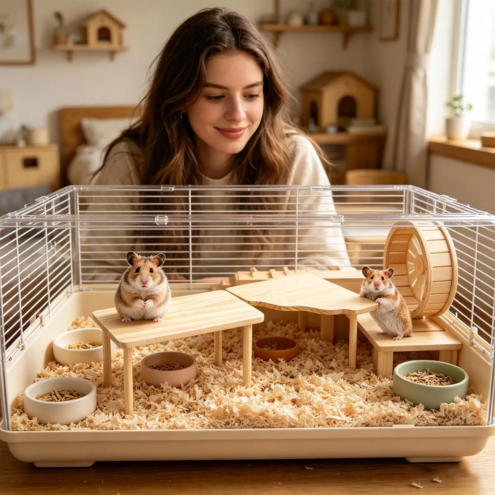 Dwarf Hamster Playground Wooden Chinchilla Playing Hedgehog Climbing Place For Pet Parents Animal Lovers Shops Living Room
Dwarf Hamster Playground Wooden Chinchilla Playing Hedgehog Climbing Place For Pet Parents Animal Lovers Shops Living Room