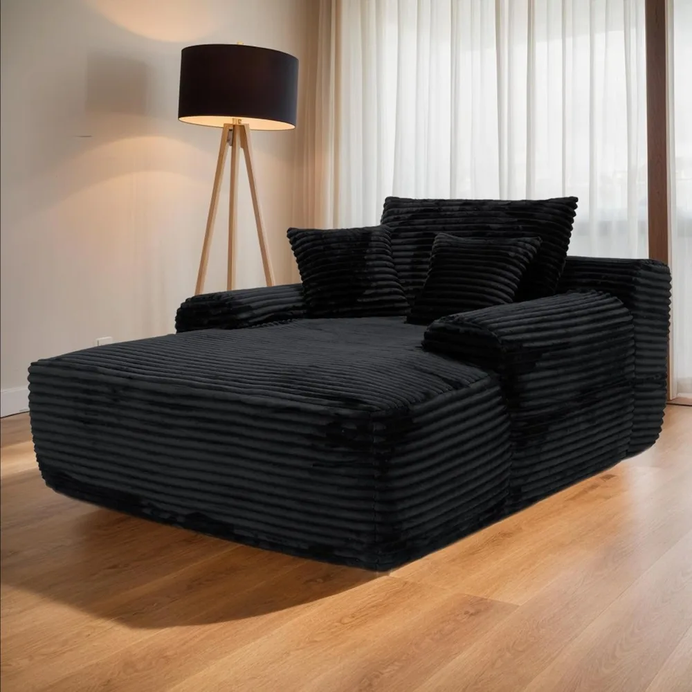 67''x49'' Oversized Chaise Lounge Chair Indoor, Comfy Sofa Bed Couch for Bedroom, Compressed Boneless Couches for Living Room, P 
67''x49'' Oversized Chaise Lounge Chair Indoor, Comfy Sofa Bed Couch for Bedroom, Compressed Boneless Couches for Living Room, P