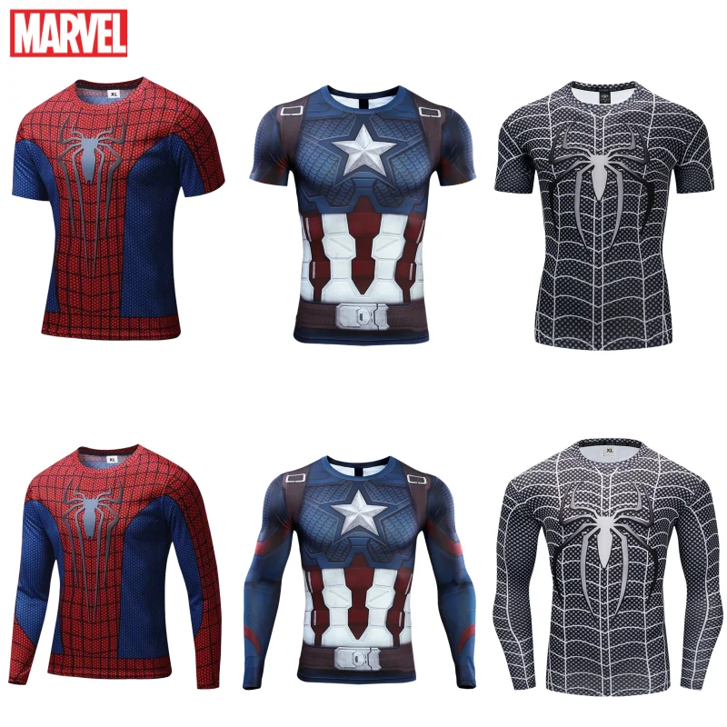 Marvel The Avengers Spiderman Movie Peripherals Creative Personality Print Men's Gym Wear Outdoor Sports Tight Quick-Drying Top
Marvel The Avengers Spiderman Movie Peripherals Creative Personality Print Men's Gym Wear Outdoor Sports Tight Quick-Drying Top