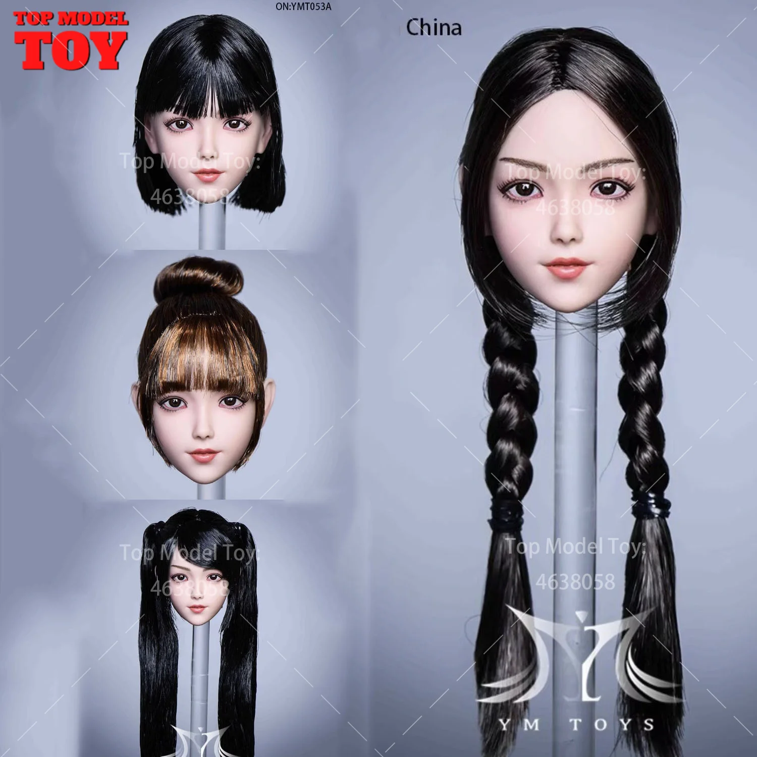 YMTOYS YMT053 1/6 Scale Lovely Loli Head Sculpt Hair Transplant Head Carving Fit 12'' Female Soldier Action Figure Body Dolls
YMTOYS YMT053 1/6 Scale Lovely Loli Head Sculpt Hair Transplant Head Carving Fit 12'' Female Soldier Action Figure Body Dolls
