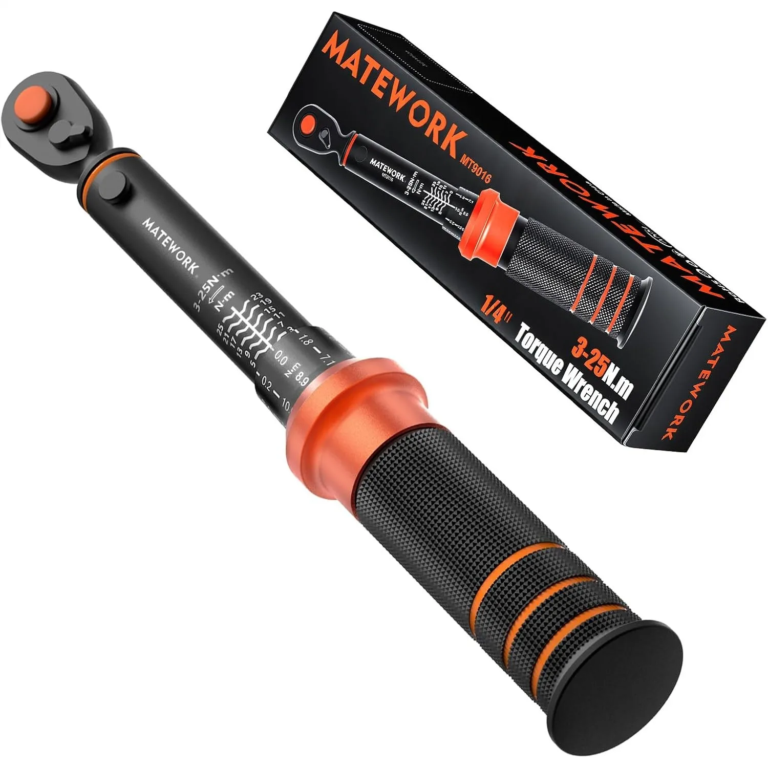 1/4 Inch Drive Click Torque Wrench 3-25 Nm 26.6-221.3 In.lb Bike Torque Wrench with 72-Tooth Dual-Direction Small Bike Tool for Bicycle MTB Maintenance ±3% High Precision
1/4 Inch Drive Click Torque Wrench 3-25 Nm 26.6-221.3 In.lb Bike Torque Wrench with 72-Tooth Dual-Direction Small Bike Tool for Bicycle MTB Maintenance ±3% High Precision