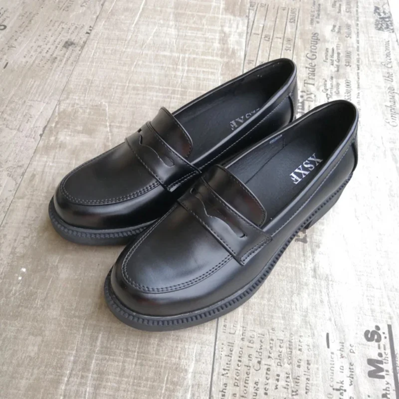 25COSBiamoxer Uniform Shoes Uwabaki Japanese JK Round Toe Women Girls School Students Lolita Black Brown Cosplay Shoes Rubber So
25COSBiamoxer Uniform Shoes Uwabaki Japanese JK Round Toe Women Girls School Students Lolita Black Brown Cosplay Shoes Rubber So