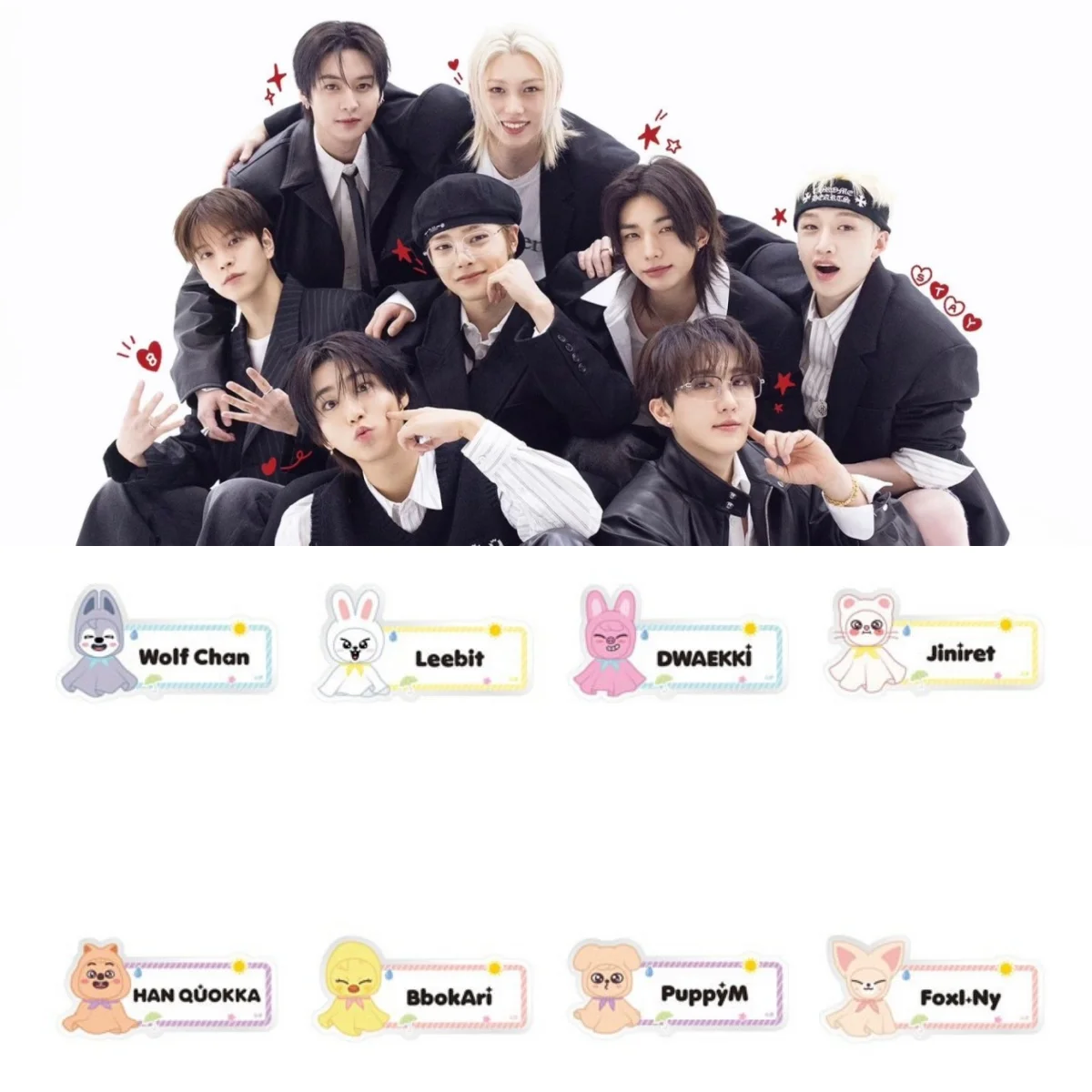 Kpop Cartoon Image SKZOO Acrylic Brooch Hyunjin Felix LeeKnow Han BangChan I.N Cute Cartoon Decorative Name Brooch STAY Badge
Kpop Cartoon Image SKZOO Acrylic Brooch Hyunjin Felix LeeKnow Han BangChan I.N Cute Cartoon Decorative Name Brooch STAY Badge