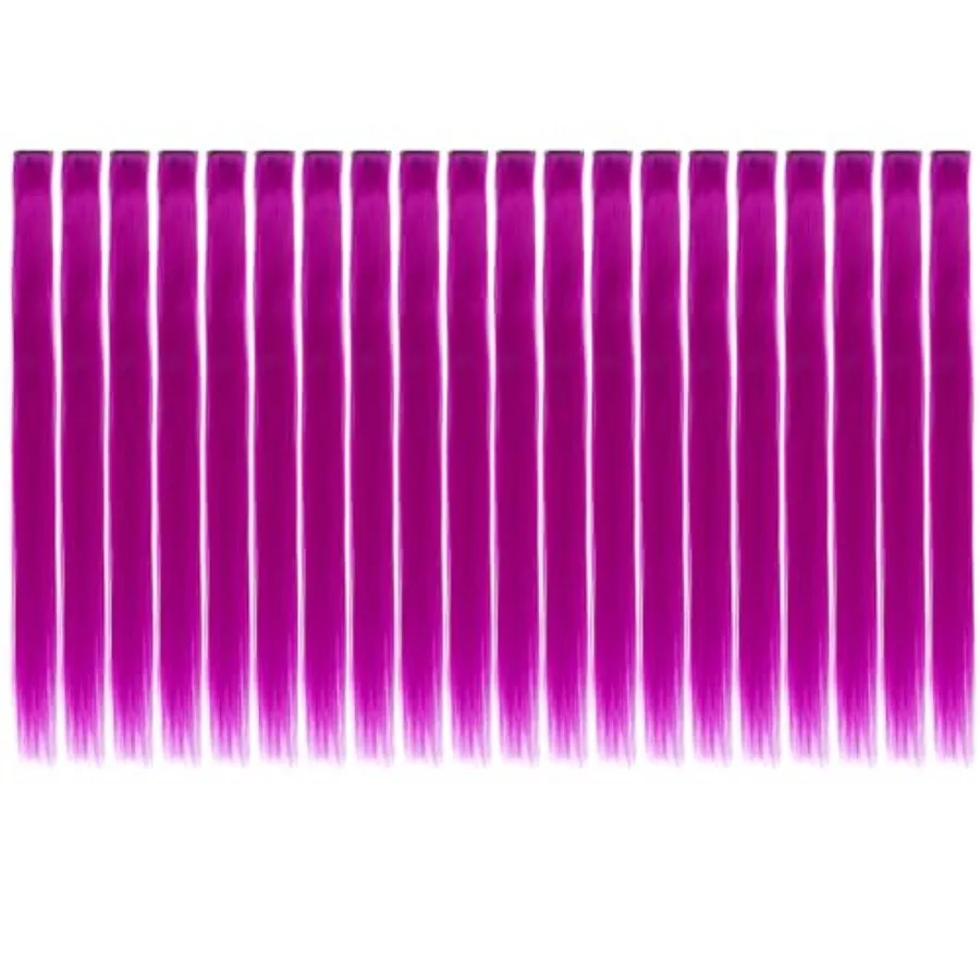 20 PCS Clip in Colored Hair Extensions 22 Inch Long Straight Party Highlights Synthetic Hairpieces for Girls Women Cosplay Birt
20 PCS Clip in Colored Hair Extensions 22 Inch Long Straight Party Highlights Synthetic Hairpieces for Girls Women Cosplay Birt