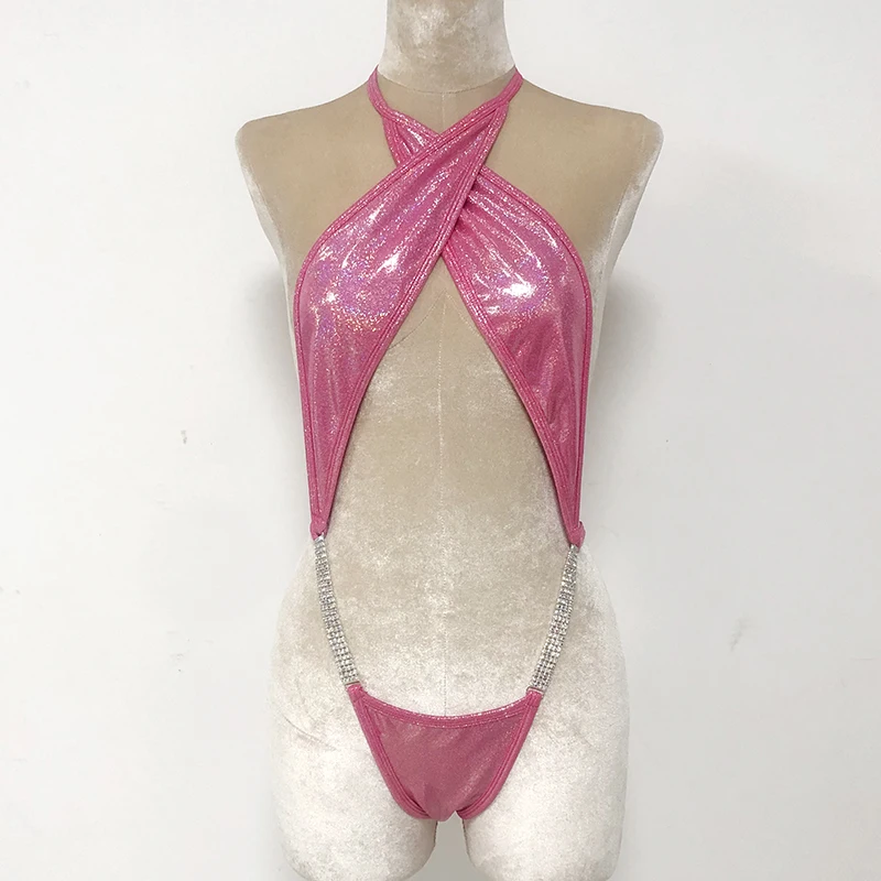 HighQuantity One Piece White AB Rhinestone Silver Chain Bikini Top Stripper Outfits Sexy Ladies Bodysuit Thongs Exotic Dancewear
HighQuantity One Piece White AB Rhinestone Silver Chain Bikini Top Stripper Outfits Sexy Ladies Bodysuit Thongs Exotic Dancewear