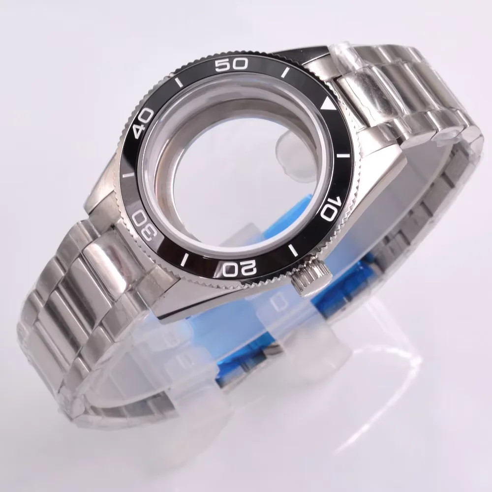41mm Ceramic Bezel Silver Watch Case Fit NH34 NH35 NH36 ST2130 PT5000 ETA2824 2836 Miyota 8215 Movement Sapphire Glass
41mm Ceramic Bezel Silver Watch Case Fit NH34 NH35 NH36 ST2130 PT5000 ETA2824 2836 Miyota 8215 Movement Sapphire Glass