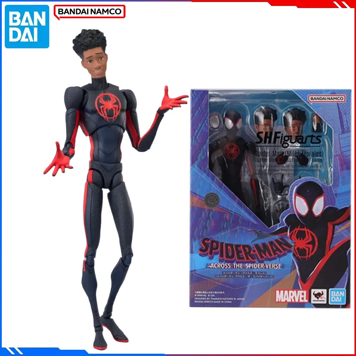 Genuine Bandai Original Spider-Man Figure Model Kits SHF1/12 Anime Figures Spider Miles Morales Action Model Toys Gift for Kids
Genuine Bandai Original Spider-Man Figure Model Kits SHF1/12 Anime Figures Spider Miles Morales Action Model Toys Gift for Kids