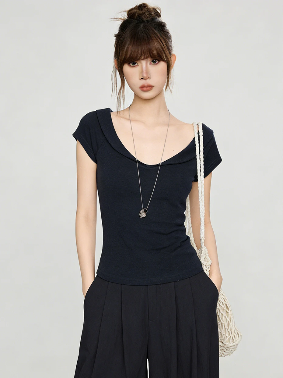 Ice Silk Cool Feeling Short Sleeve T-Shirt Women Summer Unique Beautiful Knitted Shoulder Wrap Small Fly Sleeve Short Top
Ice Silk Cool Feeling Short Sleeve T-Shirt Women Summer Unique Beautiful Knitted Shoulder Wrap Small Fly Sleeve Short Top