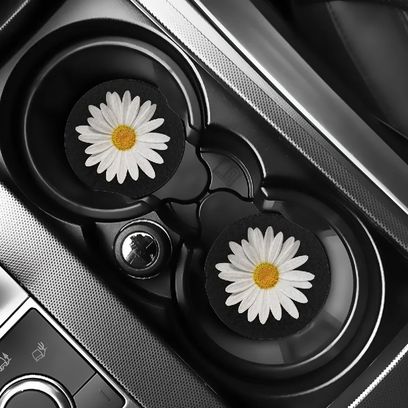 2Pcs Cute Daisy Car Cup Coaster Absorbent Mat, Women Car Interior Accessories, Cup Holder Pad for Vehicle & Home Desk
2Pcs Cute Daisy Car Cup Coaster Absorbent Mat, Women Car Interior Accessories, Cup Holder Pad for Vehicle & Home Desk