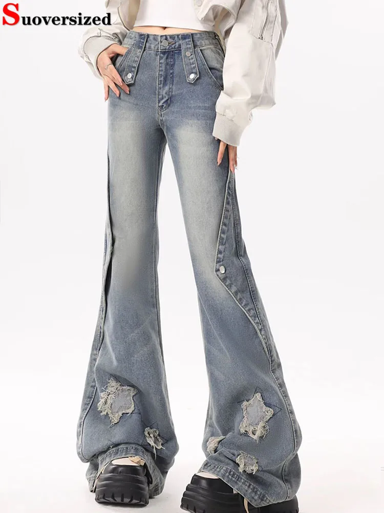 Vintage Patch Design High Waisted Jeans Women Casual Fashion Bootcut Denim Pants Retro Wide Leg Streetwear Straight Vaqueros
Vintage Patch Design High Waisted Jeans Women Casual Fashion Bootcut Denim Pants Retro Wide Leg Streetwear Straight Vaqueros