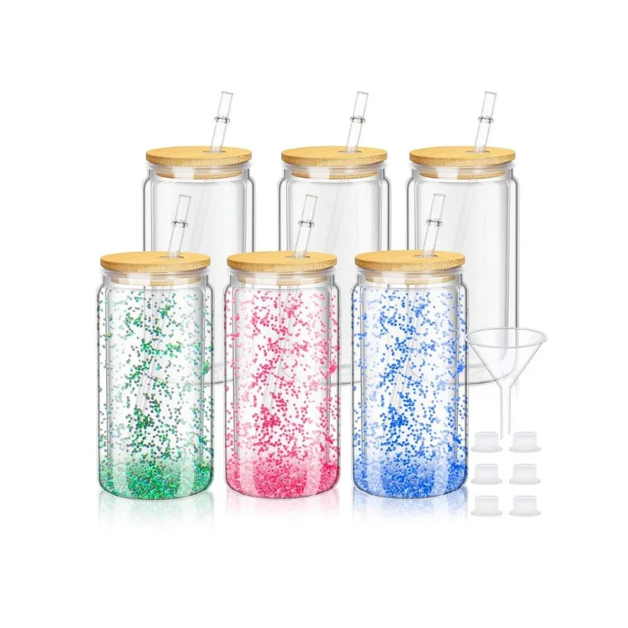 6 Pack 16 Ounce Pre Drilled Double Wall Plastic Clear Sports Cups With Transparent Lid And Straw Double Layer Snow Cup With Fun
6 Pack 16 Ounce Pre Drilled Double Wall Plastic Clear Sports Cups With Transparent Lid And Straw Double Layer Snow Cup With Fun