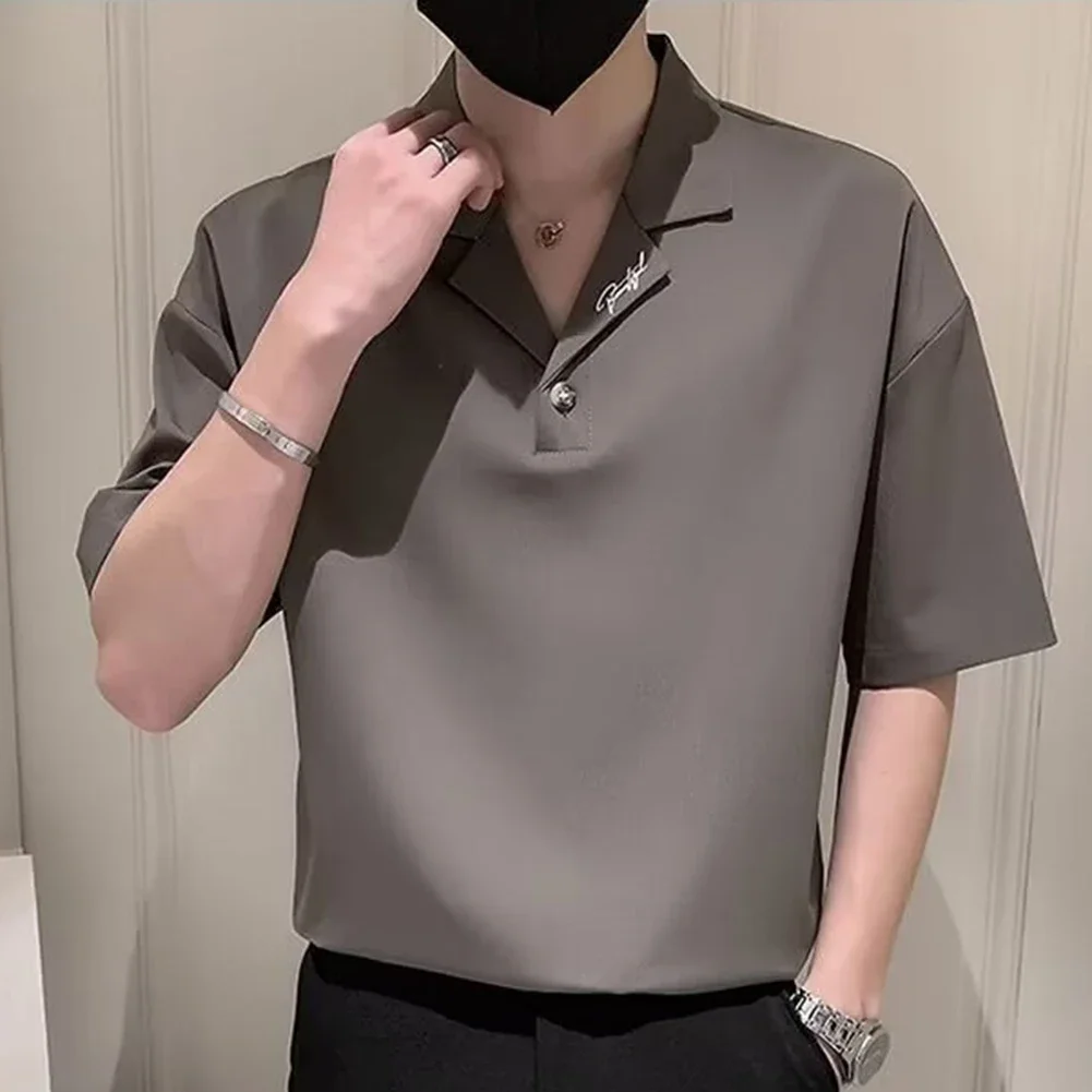 Fashion Men Shirt Casual Short Sleeve Beach Vacation Wear Regular Length Slight Stretch Fabric Solid Color Pattern
Fashion Men Shirt Casual Short Sleeve Beach Vacation Wear Regular Length Slight Stretch Fabric Solid Color Pattern