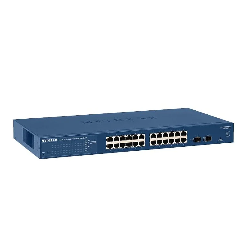NETGEAR GS724T Smart Switch 24-Port Gigabit Ethernet Smart Switch With 2 Dedicated SFP Ports
NETGEAR GS724T Smart Switch 24-Port Gigabit Ethernet Smart Switch With 2 Dedicated SFP Ports