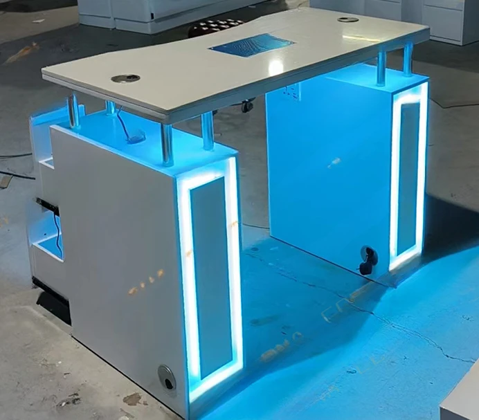 Modern Beauty Salon Furniture Customized Single Seat Manicure Table And Chairs With Dust Collector And Light
Modern Beauty Salon Furniture Customized Single Seat Manicure Table And Chairs With Dust Collector And Light